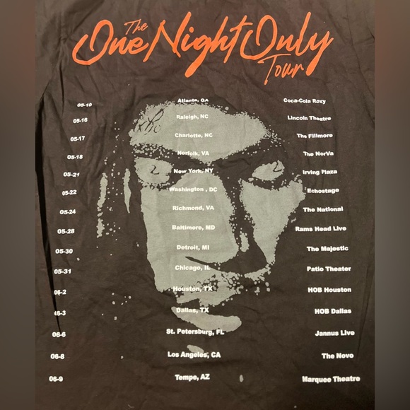 Hunxoho The One Night Only Tour 2024 Black Short Sleeve NWOT Size Medium Tshirt - Picture 11 of 15